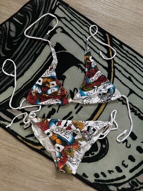 Ed Hardy Multicolor String Bikini Set
